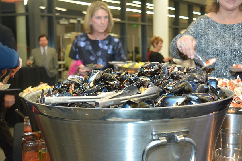 Partygoers enjoyed fresh shellfish as part of the event experience.