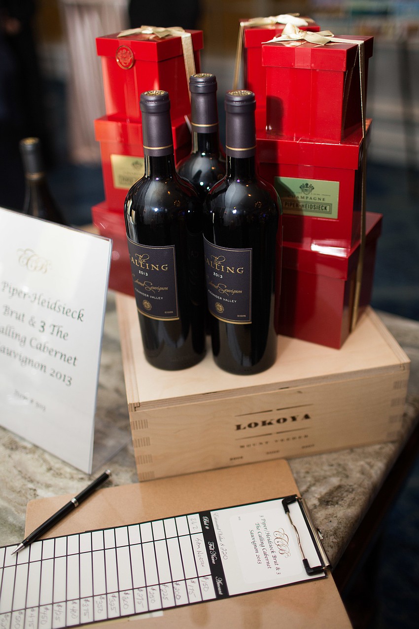 A variety of wine wines were available for the silent auction.