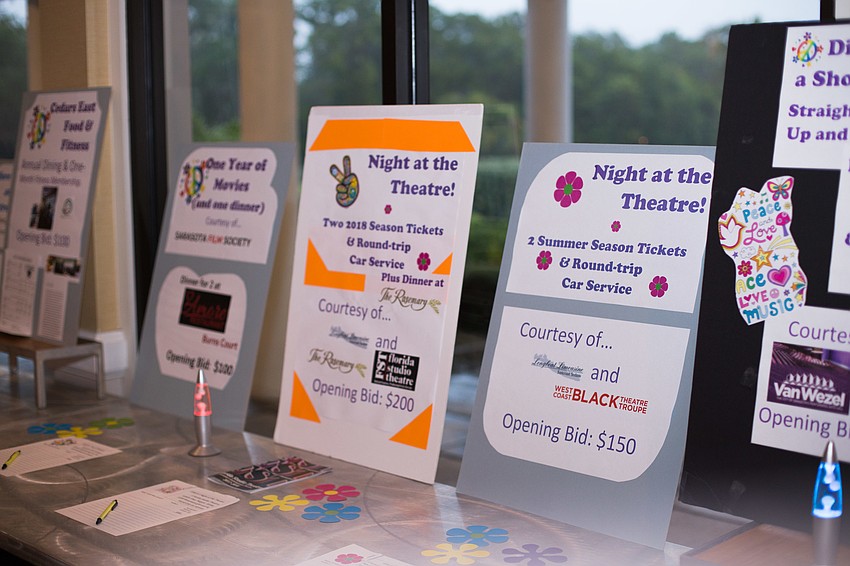 Several items were available for bidding during the silent auction.