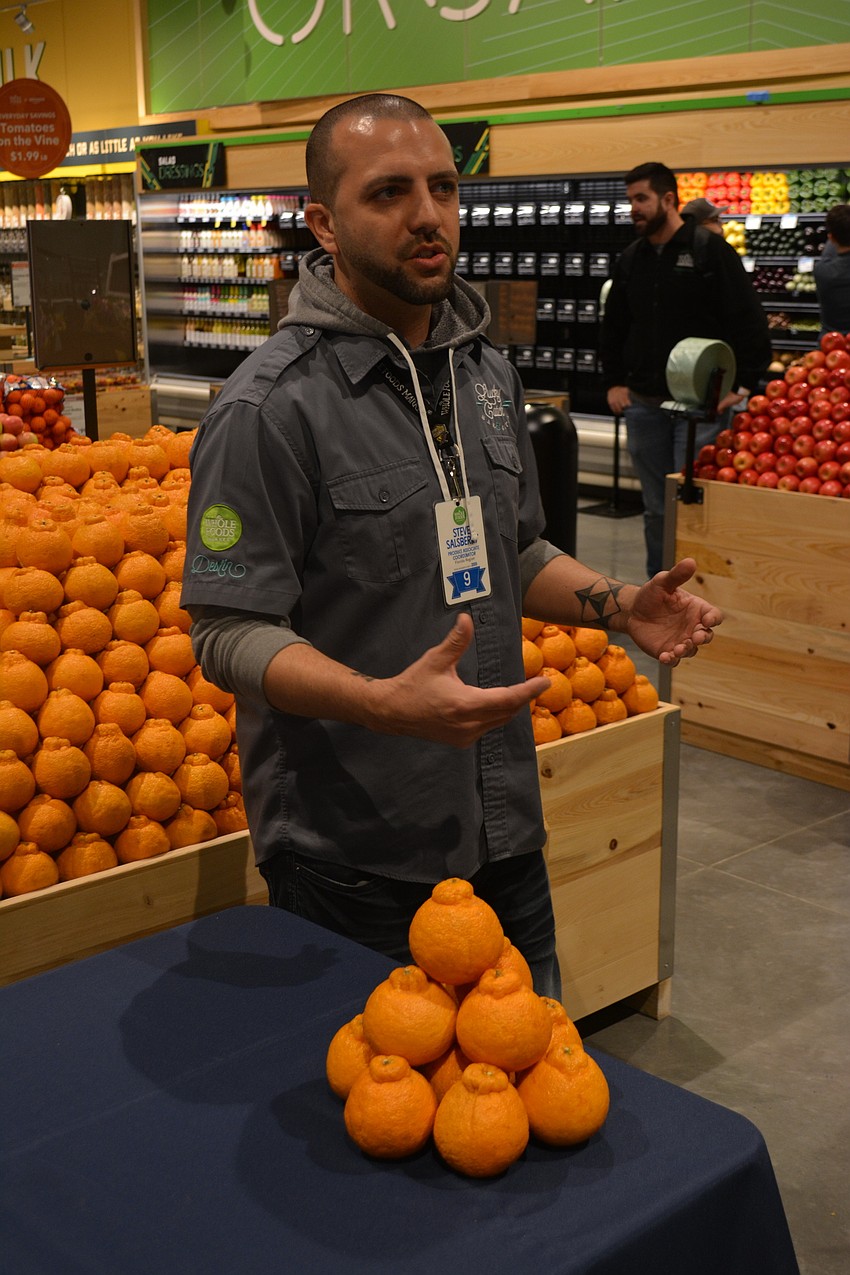Steve Salsberry, a regional produce associate coordinator for Whole Foods, talks about Sumo Citrus.