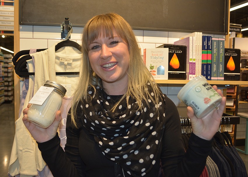 Dayleane Babyak shows off some of the whole body products at Whole Foods. Their products have zero animal testing.