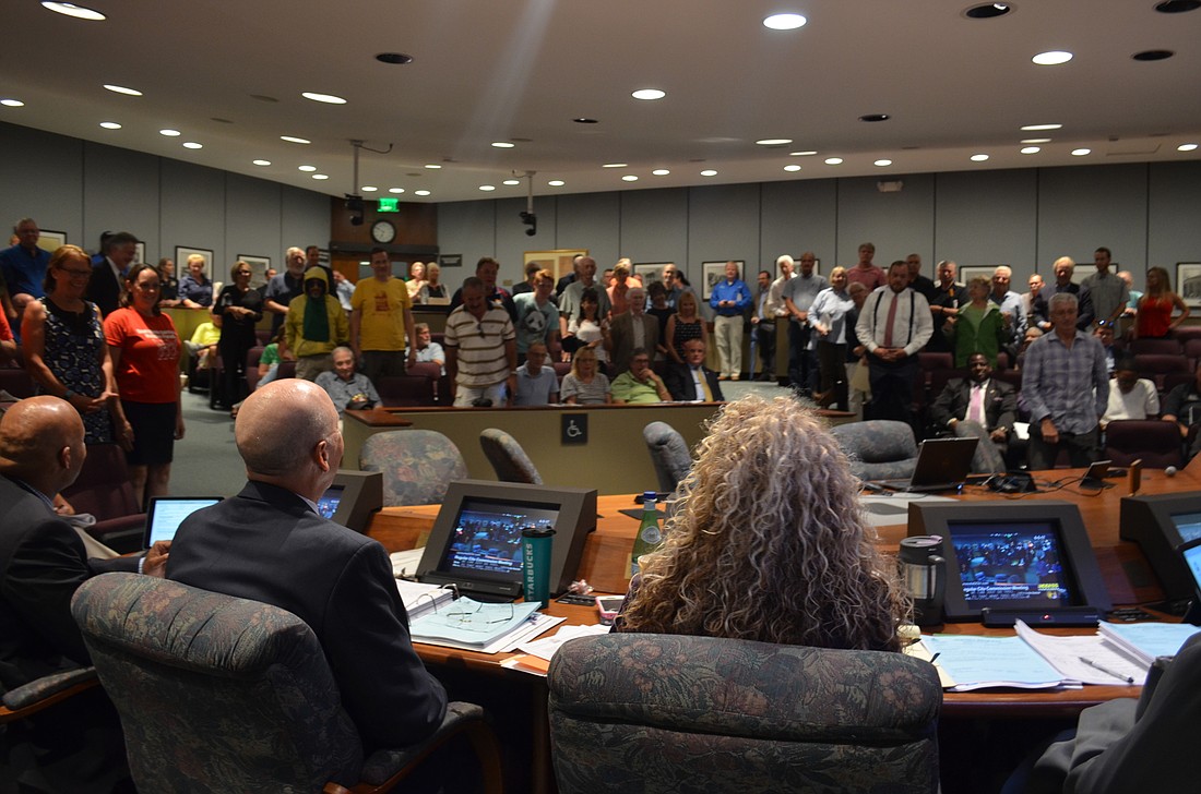 A large show of support for a cause at a meeting can resonate with city commissioners, but it's not the only factor in the board's decision-making process.