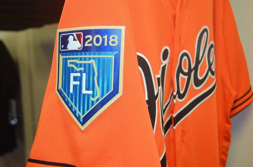 The Orioles brought down hundreds of uniforms already bearing the 2018 Grapefruit League insignia.