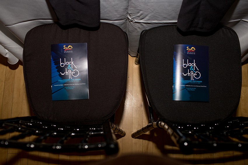 The Black & White Gala was hosted in honor of the new grand piano.