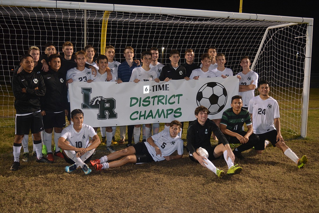 The Lakewood Ranch boys soccer team didn&#39;t play its best game, but it walked away from its district title matchup against visiting Riverview High with a 3-2 win, and that&#39;s all that matters to coach Vito Bavaro.Â