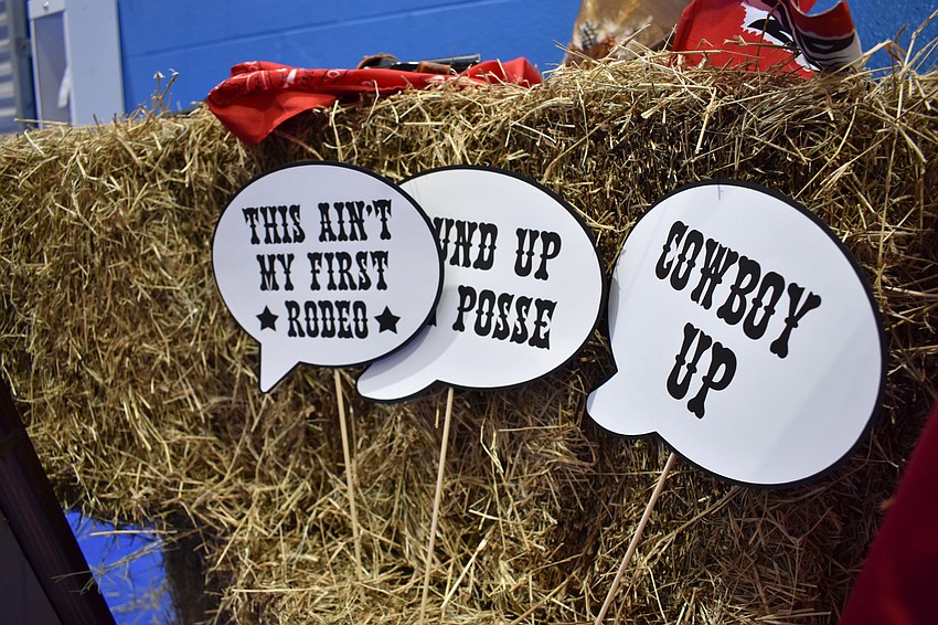 Guests chose from a wide array of Western probs in the photo booth.