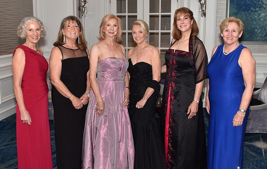Opera Gala committee members Isabelle Wright, Christine Shivery, Co-Chairwoman Patricia Jones, Co-Chairwoman Carol English, Lydia McKenzie and Irene Bagby