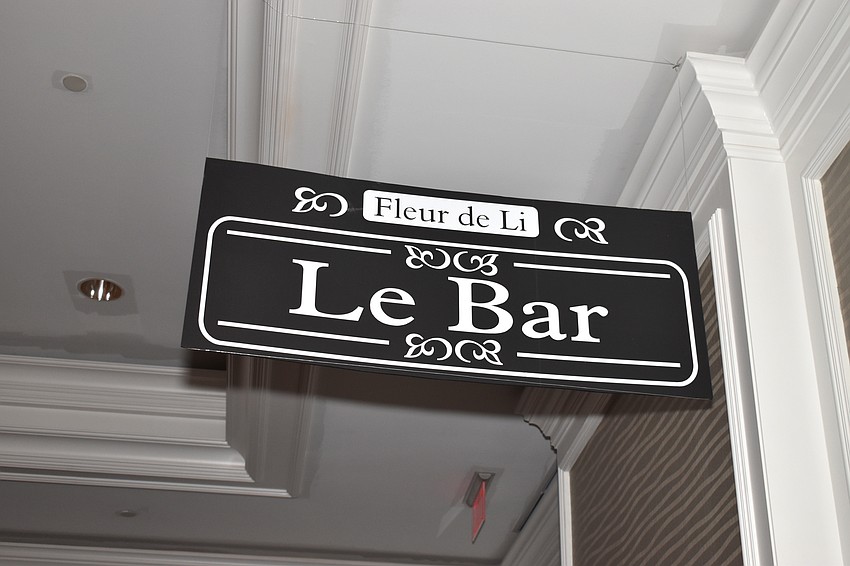 French street signs adorned the hallway outside the ballroom at The Ritz-Carlton, Sarasota.