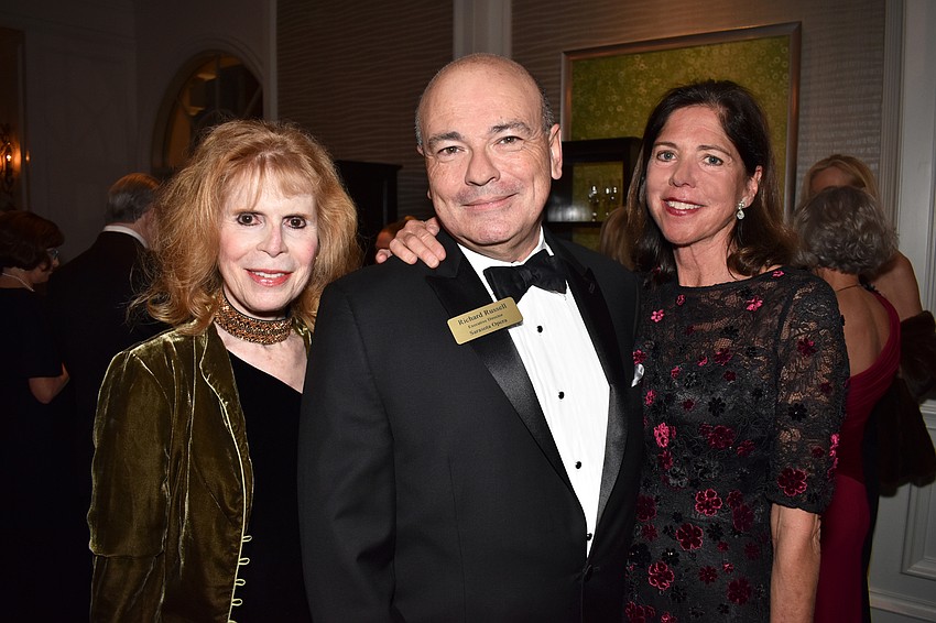 Rachael Worthington, Sarasota Opera Executive Director Richard Russell and Claudia McCorkle
