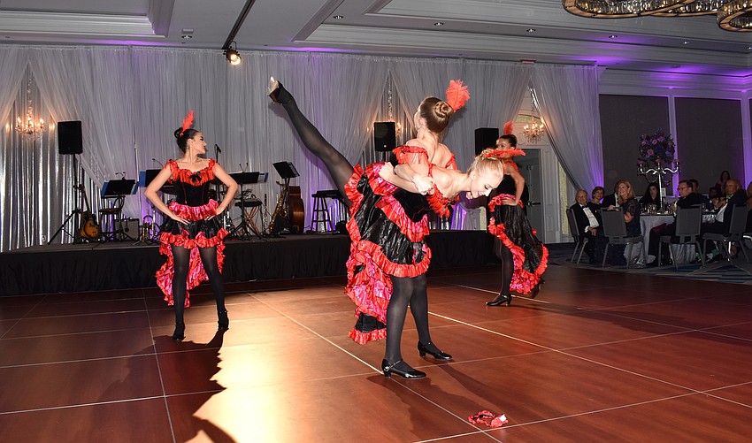 Cuban Ballet dancers surprise guests with a performance of the Can Can.
