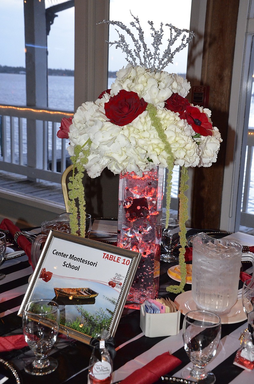 The centerpieces from the evening at The Riverhouse.