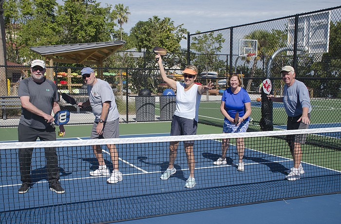 John Staley (left), Frank Mastelli, Dolores Diener, Karen Hahn and Tom Diener
