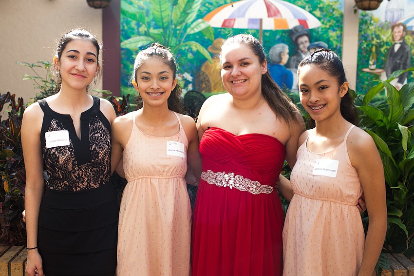 Graduating dancers Julieta Renteria, Jovanna Patino-Murillo, Andreah Perez and Johanna Patino-Murillo