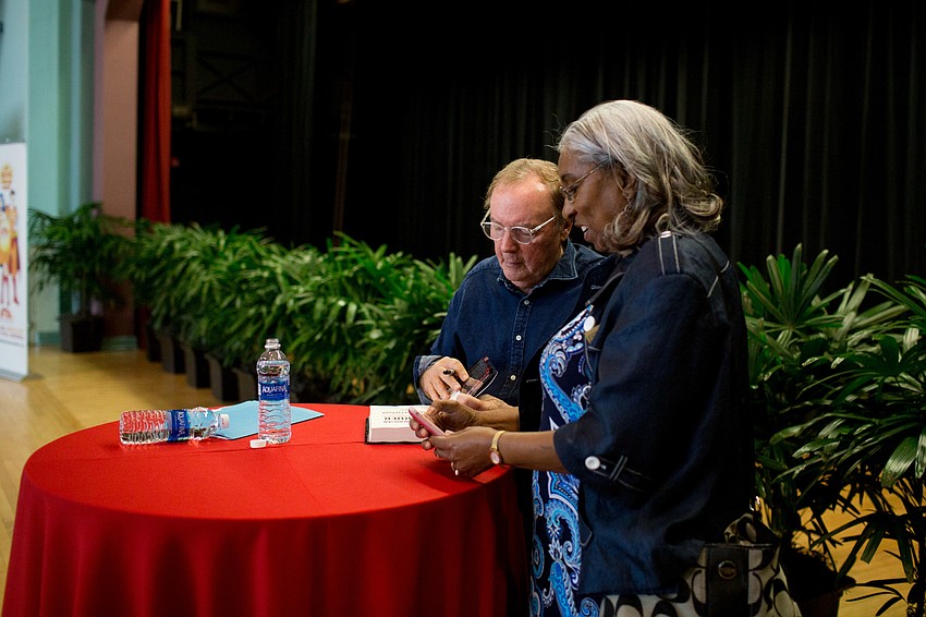After the luncheon, Patterson signed books and took pictures with guests.