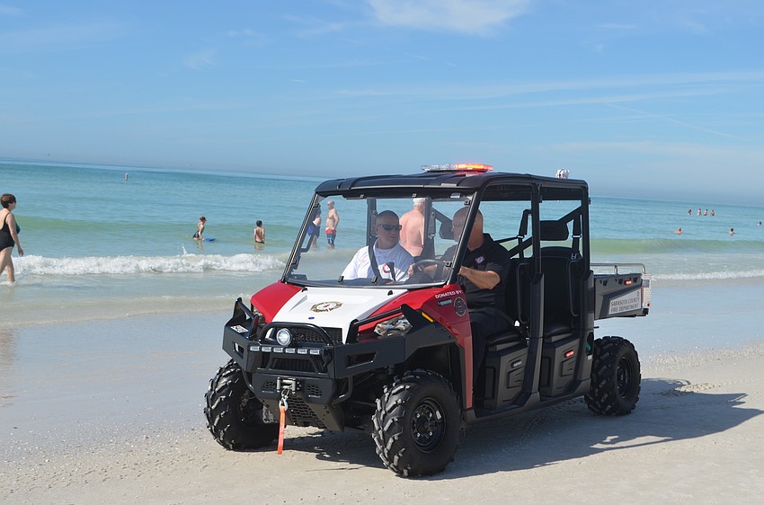 The new Polaris Beach Rescue ATV allows first responders easy access to nearby beaches, cutting down on response times.