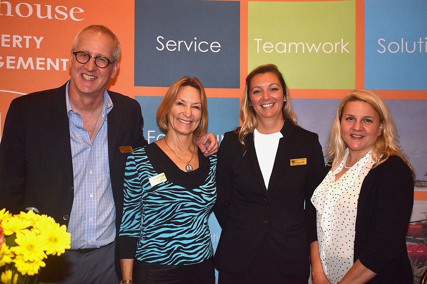 Thomas Greanery, Sandy Keith, Kyanne Merrill and Amy Cianci of event sponsor Lighthouse Property Management