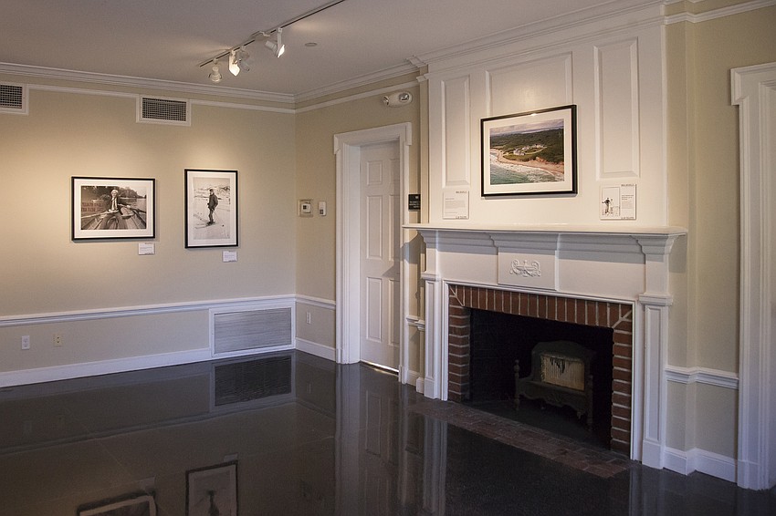 In the first gallery, guests encounter photography of Andy Warhol immersed in nature, including boating and skiing. Photo courtesy of Selby Gardens/Matthew Holler