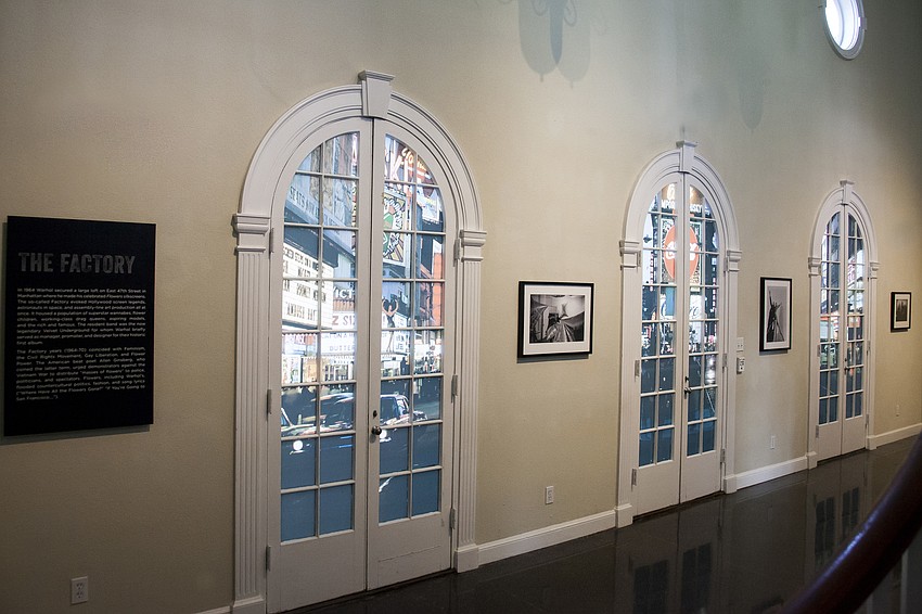 A transition room chronicles Warhol’s work and the cultural attitudes of the mid-1960s when Warhol worked in New York City at his famed “Factory.” Photo courtesy of Selby Gardens/Matthew Holler