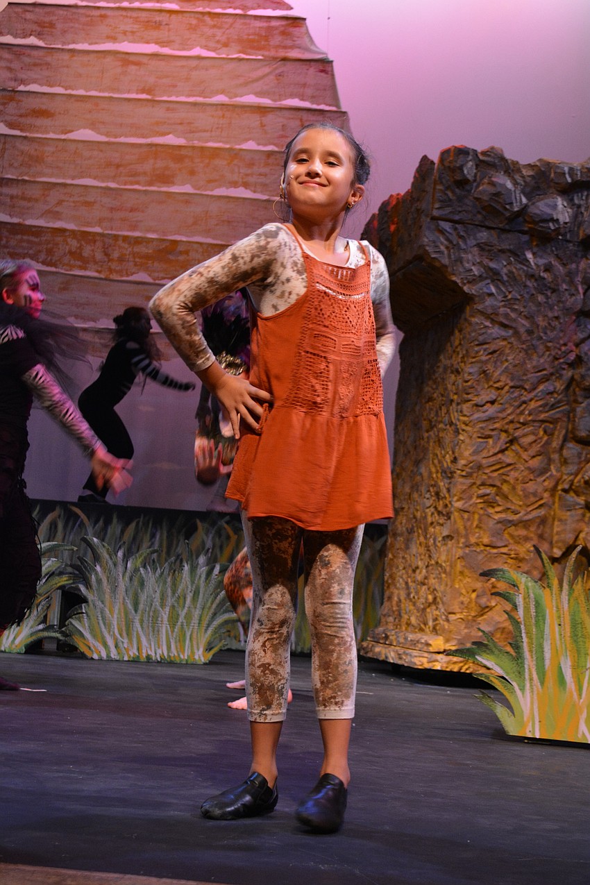 The young Nala, played by Emma Mandzik, cannot wait to get away from Zazu.