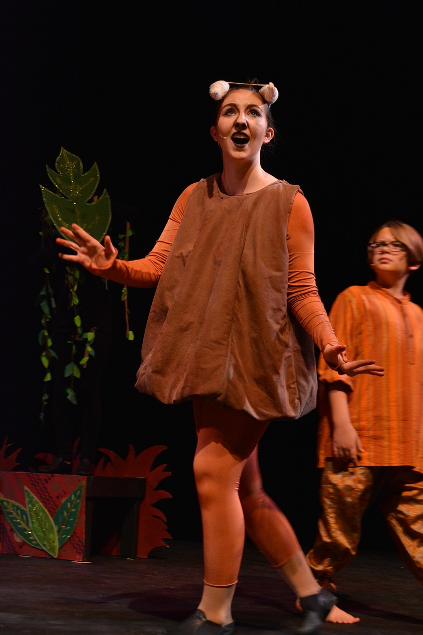 Pumbaa, played by Savanna Katter, turns his back on the world after it doesn't accept him.