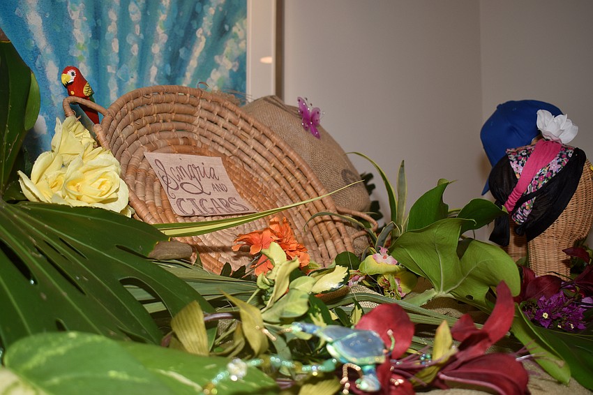 Cuban-themed decorations lined the walls leading to the fashion show.