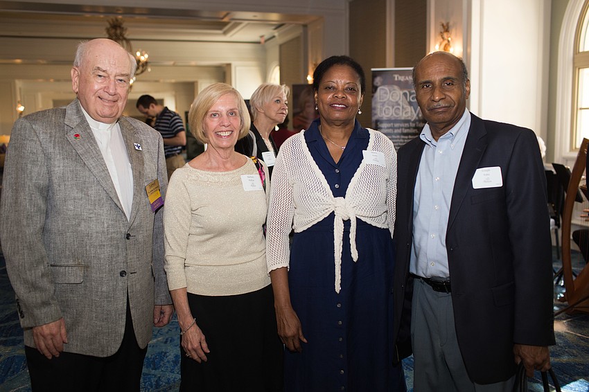 Arthur Schute and Barbara McKee with Marie and Joseph Astre