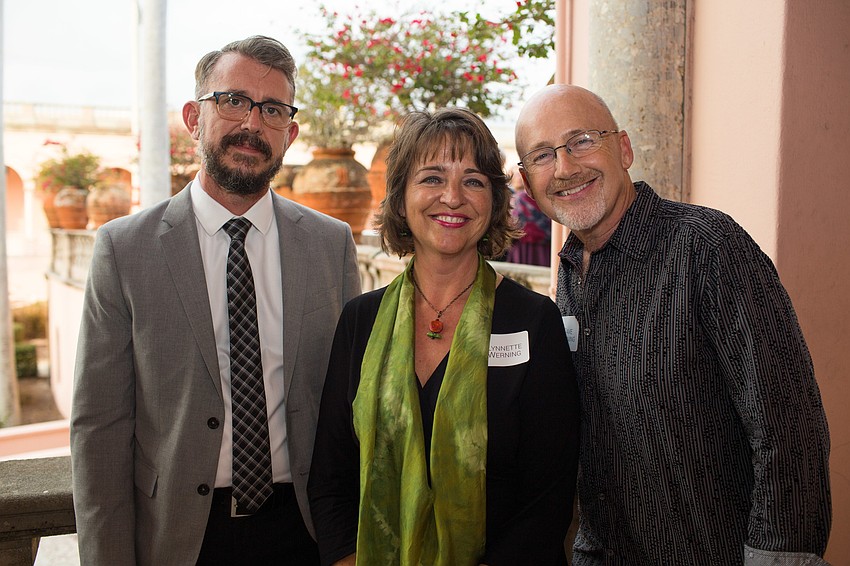 Curator Chris Jones with Lynnette and Dave Werning