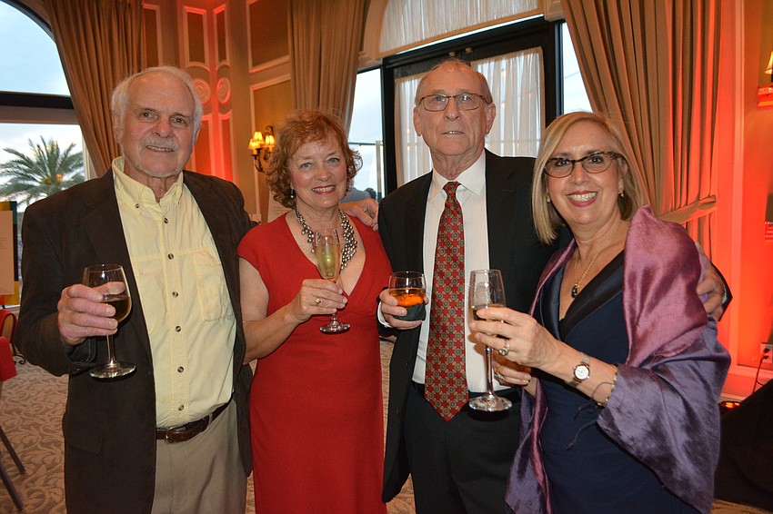 Sarasota's Jim and Janet Davies and Diana and Wayne Stoker came to Lakewood Ranch to support The Players Centre.