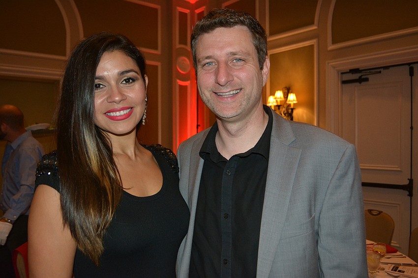 Farah Paret and her fiance, Daniel Laggan, of SchenkelShultz Architecture, came from Orlando to support the event.