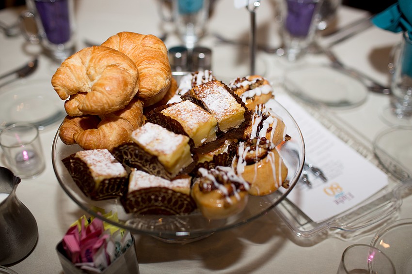 Desserts by Michael's On East were at the center of each table.