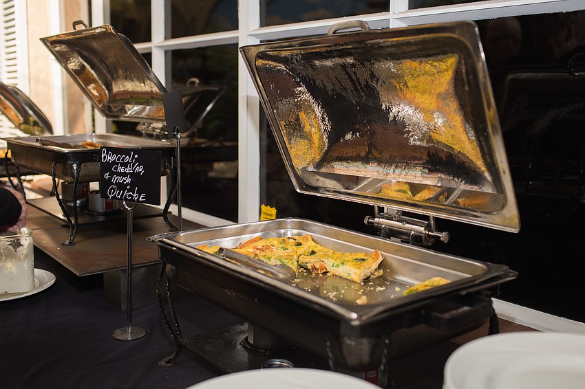 The brunch featured a variety of items, including bagels, fresh salads and omelets.