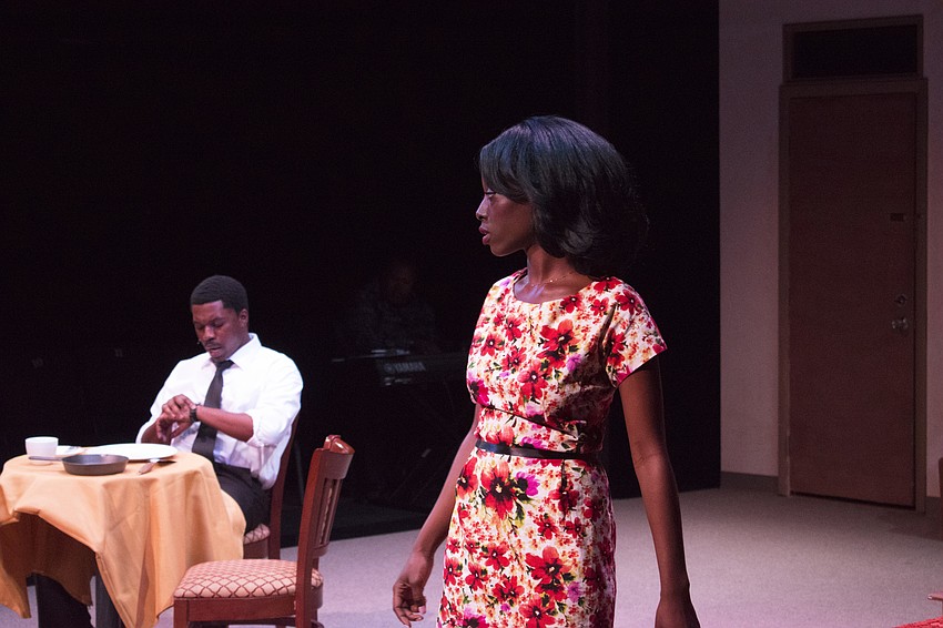 Westcoast Black Theatre Troupe artists Brian Boyd  and Ashley Brooks perform excerpts from the upcoming production of “Raisin.”