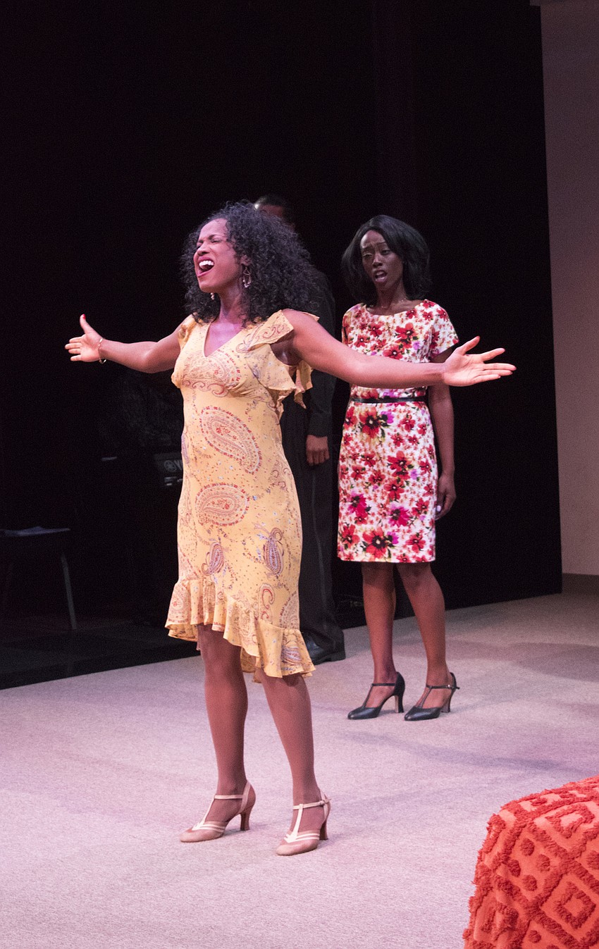 Westcoast Black Theatre Troupe artists perform an excerpt from the upcoming production of “Love Sung in the Key of Aretha.”
