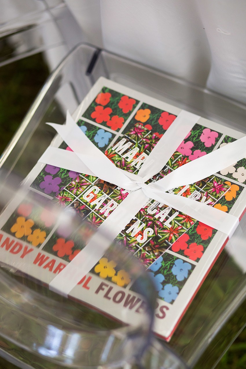 350 books were given out, one for each couple, on their chairs.