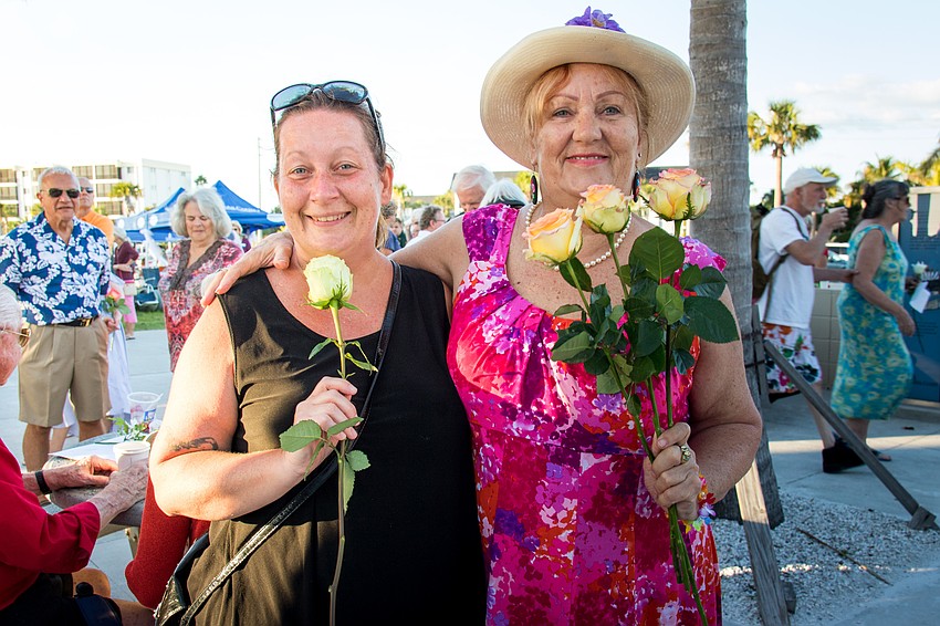 Rene Pulido with her mother Hana Simonyi who both renewed their weddings vows with their husbands on Valentine's Day.