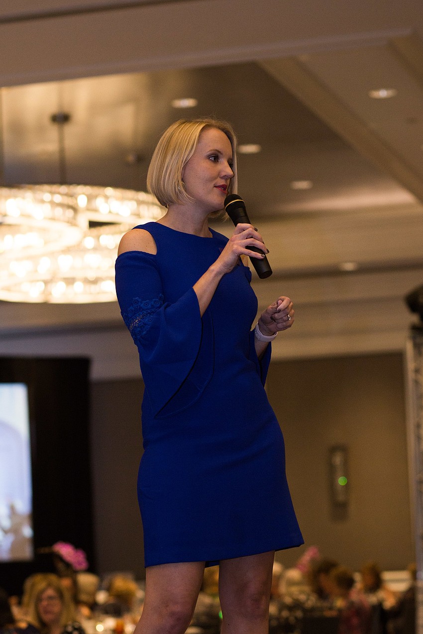 SPARCC President and. CEO Jessica Hays gives the opening remarks.