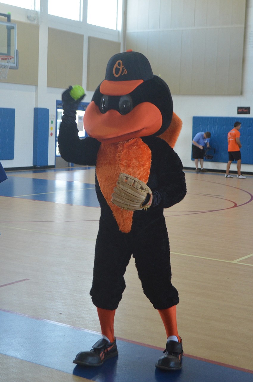 The Bird gets ready to throw during a game of catch.