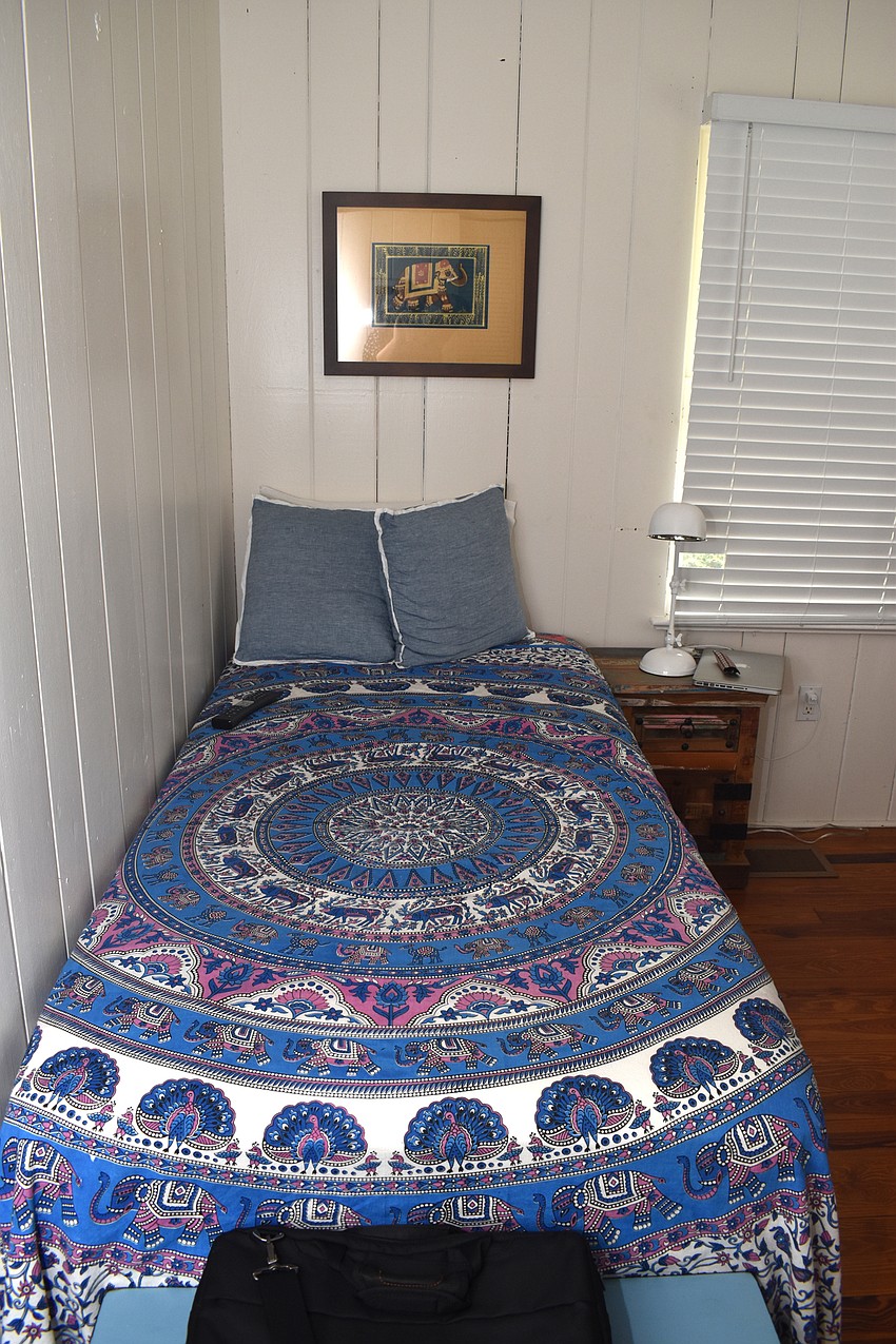 One of two guest bedrooms finishes off the orginal cottage space.