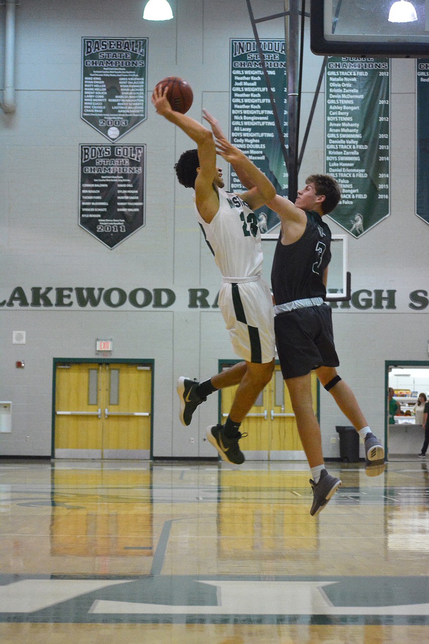 Christian Shaneyfelt gets fouled by a Venice defender.