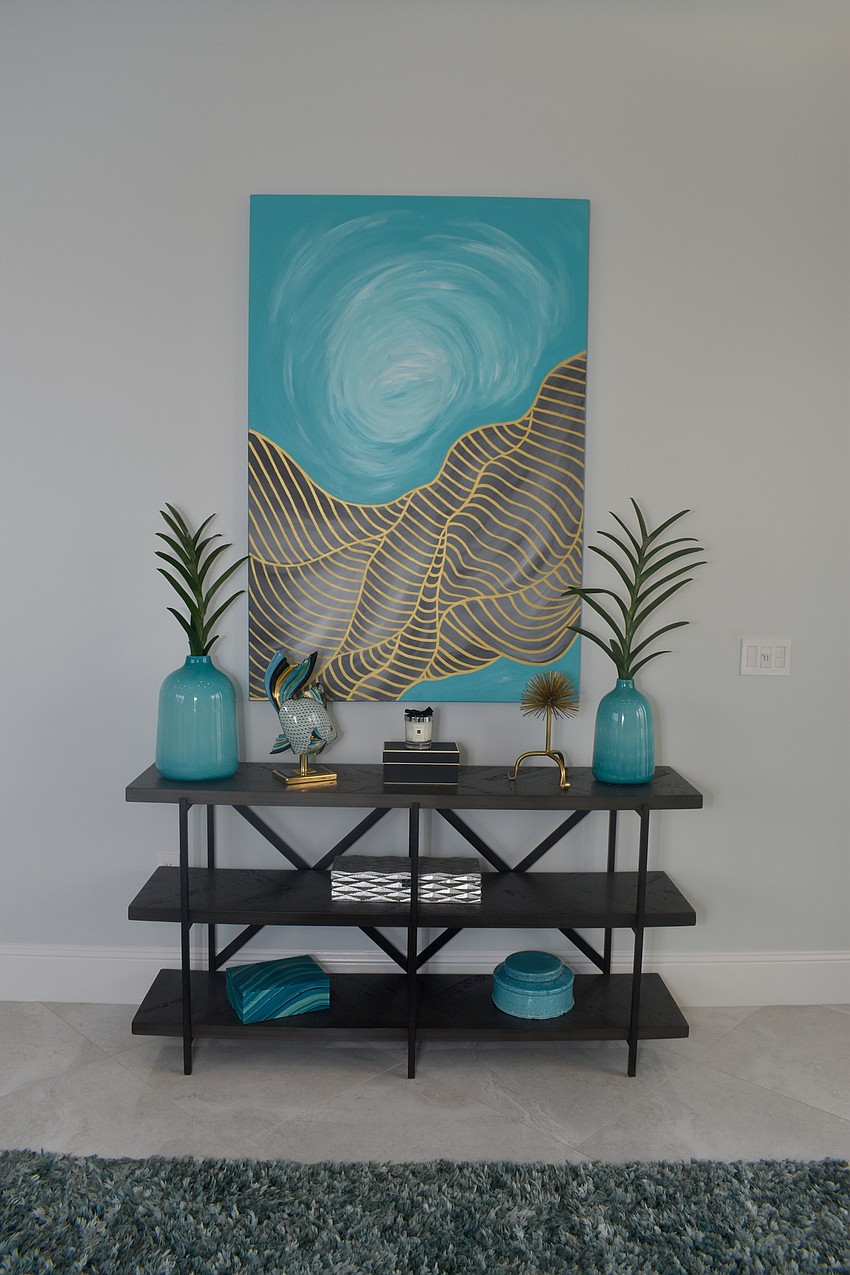 The artwork in the home, all Darleen LeBaron was made for this particular home.