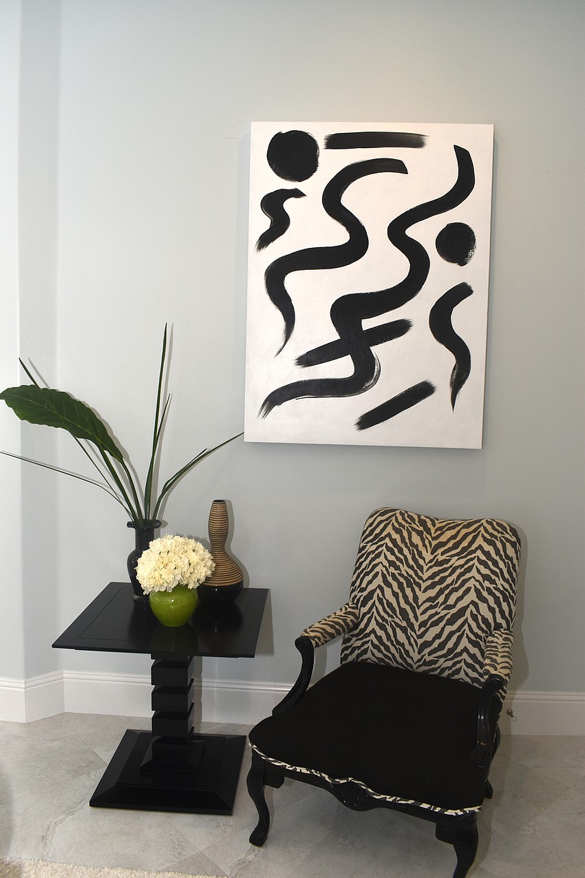 The artwork in the home, all Darleen LeBaron was made for this particular home.