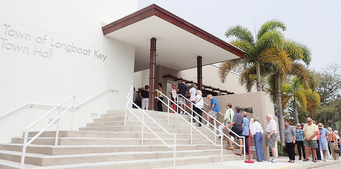 Longboat Key voters cast their ballots in two precincts, one of which is in Town Hall.