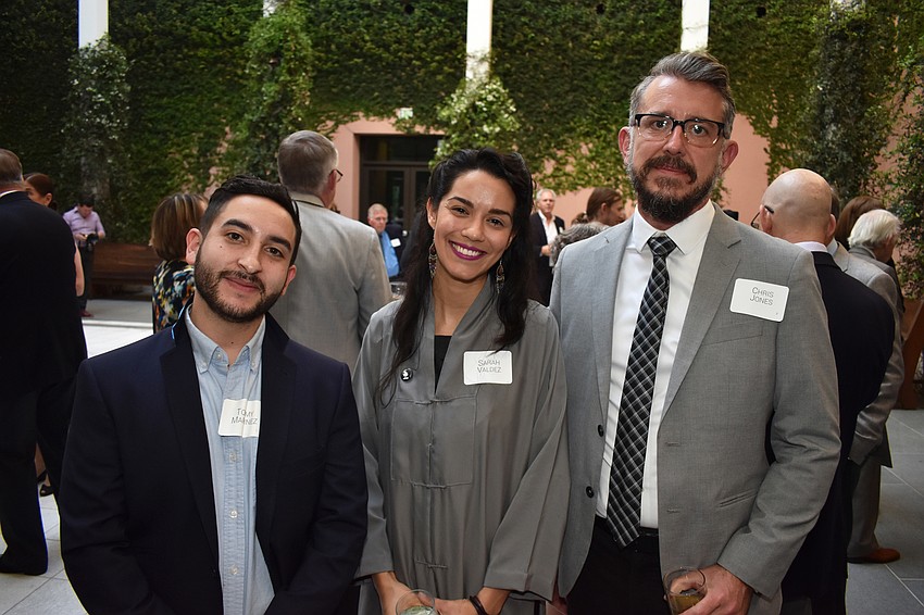 Tommy Martinez, Sarah Valdez and Curator Chris Jones