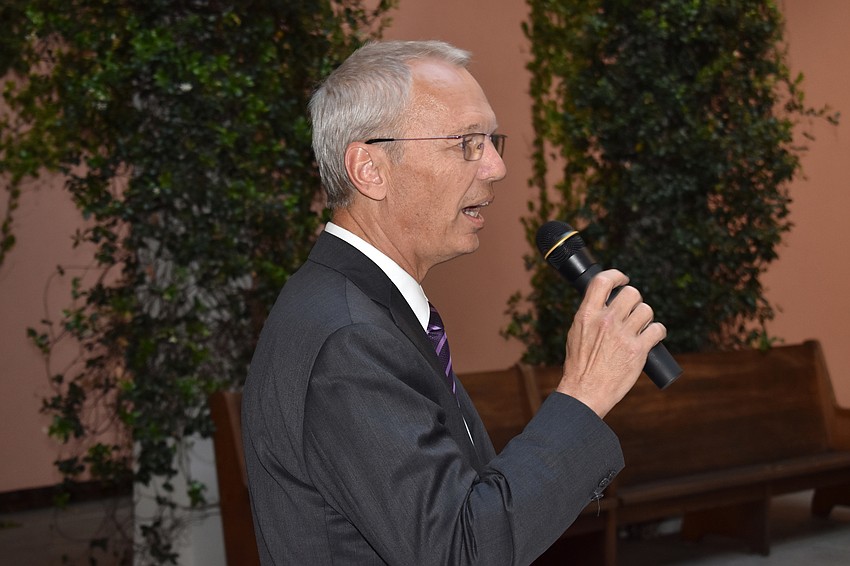 Executive Director of The Ringling Stephen High welcomes guests.