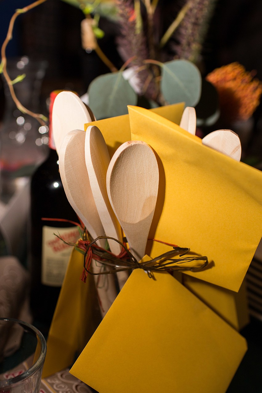 Guests took turns cooking one of the four courses.