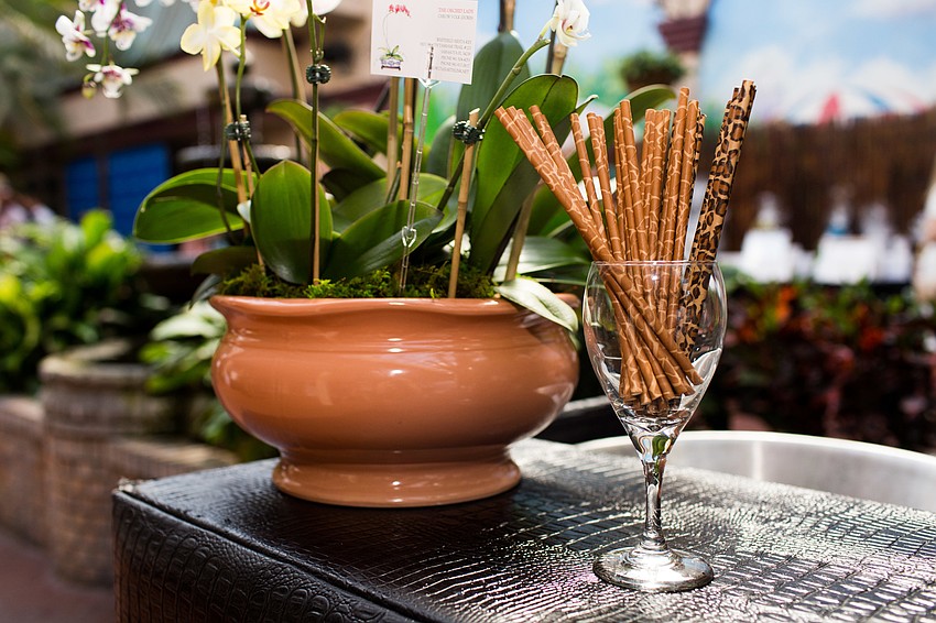 Even the straws held an African flair.