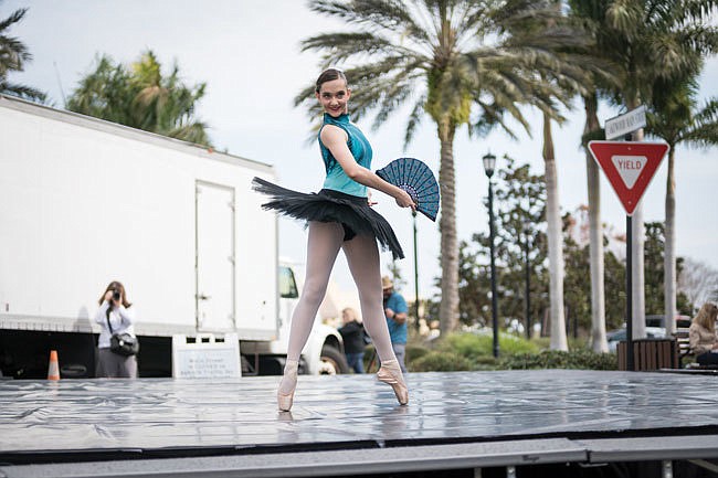Brianna Xynidis performs on behalf  of the Sarasota Balletâ€™s Margaret  Barbieri Conservatory of Dance.