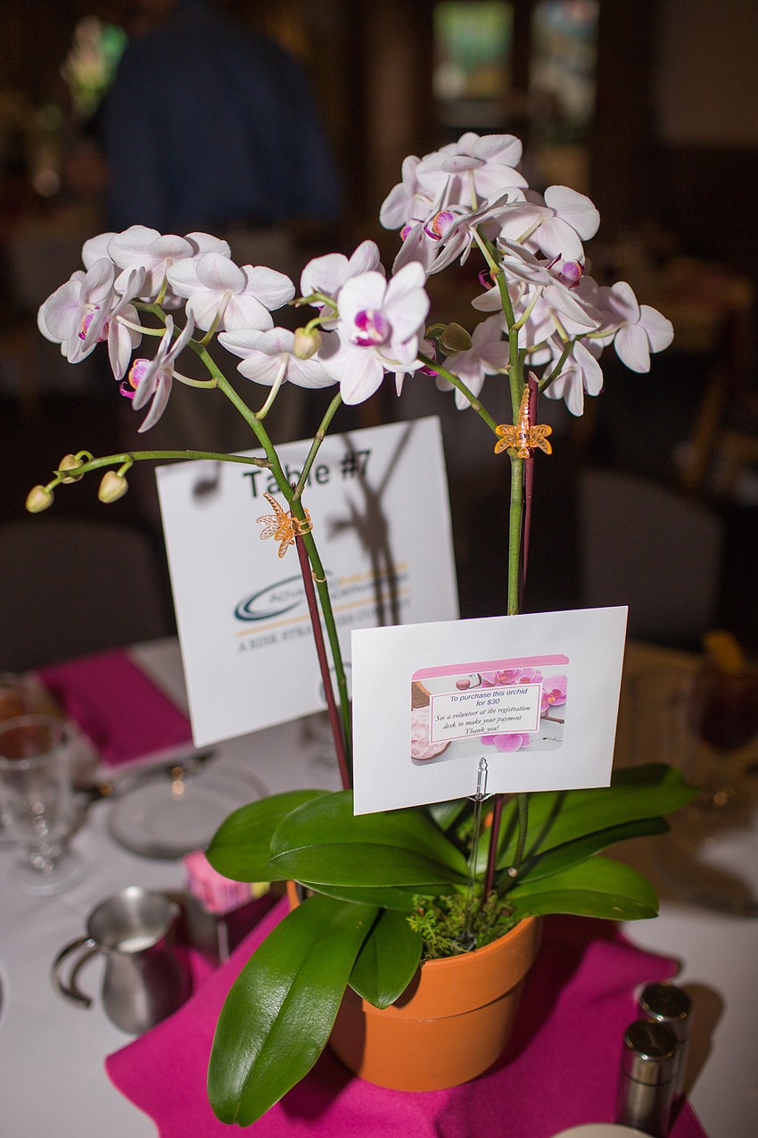 Orchids centered the tables at Michael's On East.