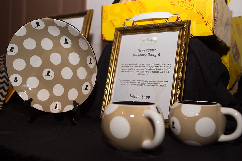 A St. Jude plate and cup set was available in the silent auction.