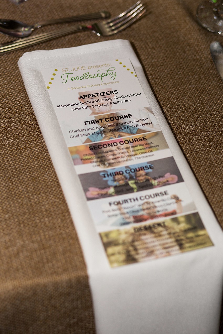 The night featured four courses plus dessert.